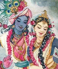 Wedding Text, Watercolour And Pencil, Krishna Consciousness, Sri Radha