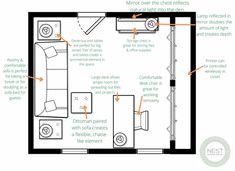 the floor plan for a small living room