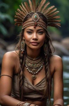 American Indian Makeup, Aztec Costume, Native American Images, Eagle Pictures, Aztec Warrior, Native American Peoples, Indian Makeup, Beautiful Braids