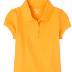 I Have A Brand New Children's Place Short Sleeve Polo Size M (7/8). It Is Brand New In The Bag And Has Never Been Removed. It Has A Three Button Closure Up Top With A Nice Ruffle Detail Along One Side Of The Buttons. There Is A Little Bit Of Puffiness At The Shoulder Where It Meets The Sleeve. Very Cute! Feel Free To Ask Questions! Yellow Fitted School Top, Yellow Tops For School In Summer, Yellow Summer Top For School, Yellow Summer Tops For School, Yellow Fitted Tops For School, Cute Yellow Tops For School, Yellow Cotton Top For School, Boys Uniforms, Red Polo Shirt