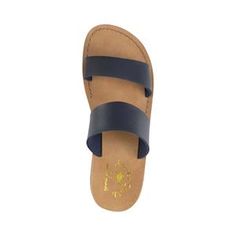 Aviv - Vegan Leather Sandal | Blue Open Toe Sandals