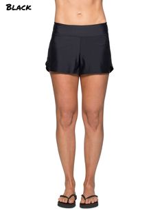 "SUPERB QUALITY. MADE TO ORDER. MADE IN CALIFORNIA. SWIM SHORTS DETAILS *Double layered wide waistband for a comfortable fit: fold up or down *Zip pocket at right for keys/credit cards, attached bikini liner *4.5\" inseam (size Large), see product description for other sizes *Light and flexible fabric is perfect for surfing, swimming *Complements your favorite Tuga swim top *Made in USA of U.S. and imported materials FIT Fitted. Optimal for swimming, snorkeling, diving, gym, hiking and pretty mu Solid Color Short Bottoms For Yoga, Moisture-wicking Short Leg Shorts, Fitted Go-dry Bottoms With Short Inseam, Bottoms With Built-in Shorts And 5-inch Inseam, Solid Color Workout Bottoms With Short Inseam, Solid Color Bottoms With Short Inseam For Workout, Solid Bottoms With Built-in Shorts And 5-inch Inseam, Solid Color Athletic Shorts With Built-in Shorts, Sporty Swim Skirt With Wide Waistband