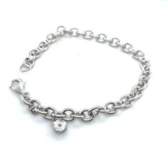 "Silver Single Solitaire Diamond Charm Bracelet Perfect For everyday wear a special occasion and makes the perfect gift.  Details:                  Bracelet measures 5.6mm Wide                925 Silver                7.25\" Long" Diamond Charm, Solitaire Diamond, Diamond Solitaire, Charm Bracelets, 925 Silver, Beauty Book, Jewelry Bracelets, Special Occasion, Everyday Wear