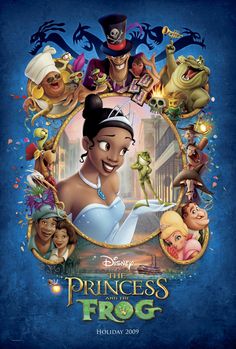 the princess and the frog movie poster with characters from various countries, including china, korea,