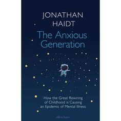 An urgent and insightful investigation into the collapse in youth mental health, from the influential social psychologist and international bestselling author. Jonathan Haidt has spent his career speaking truth and wisdom in some of the most difficult spaces – communities polarised by politics and religion, campuses battling culture wars and now the mental health emergency hitting teenagers today in many countries around the world. In The Anxious Generation, Haidt shows how, between 2010 and 2015, childhood and adolescence got rewired. As teens traded in their flip phones for smartphones packed with social media apps, time online soared, including time spent comparing oneself to a vast pool of others. Time engaging face-to-face with friends and family plummeted and so did mental health. Bu 2015 Childhood, Jonathan Haidt, Speaking Truth, Living Books, Social Media Apps, Play Based, Human Development, Flip Phones, Penguin Books