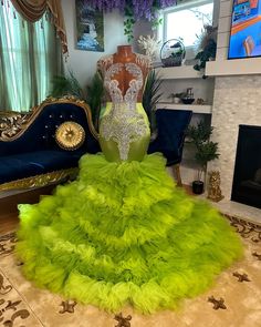 Green Mermaid Crystal Prom Dresses Long for Black Girl 2025 Beading Tassel Ruffle Tiered Formal Evening Gowns Customized - AliExpress 320