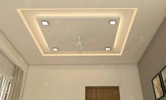 the ceiling is clean and ready to be used in this home decorating project with modern lighting