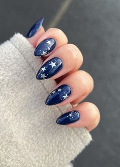 40+ Taylor Swift Nail Art Ideas that are Perfect for the Eras Tour - Days Inspired Midnights Taylor, 4th Of July Nails, Her Nails, July Nails, Star Nails, Prom Nails, Cute Acrylic Nails