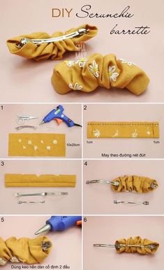 the instructions for how to make a bow with fabric