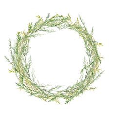 a circular frame made out of green branches