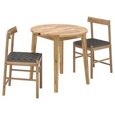 the table and chairs are made out of wood