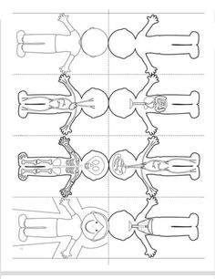 an activity sheet for children to learn how to draw the human body with their hands