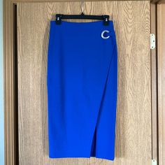 Vintage But Never Worn. Perfect Condition. Stretch With Thick Inside Waistband Midi Pencil Skirt, Midi Skirt Pencil, Women Skirts Midi, Pencil Skirt, Midi Skirt, Topshop, Womens Skirt, Color Blue, Size 4