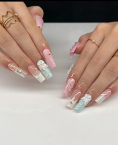 Girly Acrylic Nails, Soft Nails, Unique Acrylic Nails, Stop Staring, Bling Acrylic Nails, Acrylic Nails Coffin Short, Short Acrylic Nails Designs, Pink Acrylic Nails, Square Acrylic Nails