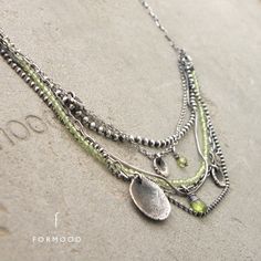 "Delicate necklace is made of sterling silver 925 and peridot (green) or aquamarine (blue) Dimensions: Stones: approx. 1.8 - 8 mm / 0.07\"- 0.31\" length 38-51 cm/15 -20 inches + 5cm / 1.9\" adjustment The necklace worn by the model is 40cm / 16 \" long Thank you for visiting!" Green Oxidized Pendant Necklace, Green Sterling Silver Jewelry With Oxidized Finish, Green Oxidized Sterling Silver Jewelry, Green Sterling Silver Fusion Necklace, Silver Peridot Necklaces For Jewelry Making, Handmade Silver Necklace With Peridot, Handmade Silver Peridot Necklace, Handmade Silver Peridot Necklaces, Peridot Necklace