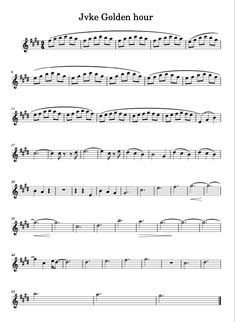 , flute, music notes, how to play, musician, musical instrument, Jvke, Golden hour Easy Violin Sheet Music, Sheet Music For Flute, Piano Songs Sheet Music, Cello Sheet Music, Clarinet Sheet Music, Learning Piano, Saxophone Music, Viral Song