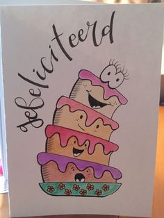 a card with an image of a birthday cake