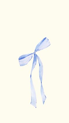 a blue ribbon tied to a white wall