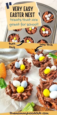 an image of easter treats in the shape of nests