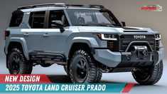 the new toyota land cruiser prado is shown in this graphic design rendering image