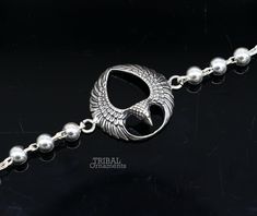 Metal-925 sterling silver. Item type-Rakhi Bracelet. Length-6 inches.to 9 inches (select you size from option ) Weight-9.500 grams.(weight will be vary as per length) Center piece size-2.7 cm beads size-3 to 5 mm approx. Stamped-925. Thank You and Happy Shopping! Symbolic Sterling Silver Bracelets For Festivals, Traditional Sterling Silver Nickel-free Bracelet, Traditional Nickel-free Sterling Silver Bracelet, Silver-tone Jewelry With Round Beads, Spiritual Sterling Silver Beaded Bracelets, Spiritual Sterling Silver Bracelets With Oxidized Finish, Handmade Sterling Silver Bracelet With Round Beads, Spiritual Sterling Silver Bracelet With Round Beads, Traditional Handmade Sterling Silver Beaded Bracelets