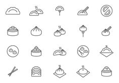 the line icons are designed to look like food