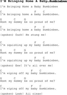 the song for i'm bringing home a baby bumblebee