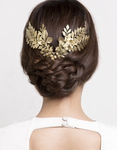 Classic Bun, Gold Hair Accessories Wedding, Bridal Packages, Bobby Pin Hairstyles, Hair Scarf Styles, Gold Hair Accessories, 2015 Hairstyles, Wedding Hair Inspiration, Penteado Cabelo Curto