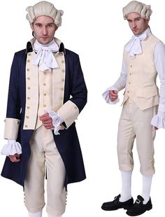 4PCS Men's Victorian Outfit Alexander Hamilto Retro Vintage Rococo 17th Century Pants Shirt Trench Coat Waistcoat Cosplay Costume Halloween Masquerade Performance 2023 - US $90.99 Mascarade Party Outfit, 18th Century Ball Gown, Hamilton Costume, Victorian Outfit, Marie Antoinette Costume, Victorian Shirt, Halloween Masquerade, Halloween Style, Alexander Hamilton