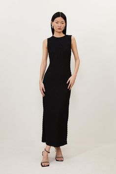 Textured Jersey Halter Neck Midi Dress Hen Do Outfits, Petite Wedding Guest Dresses, Halter Neck Midi Dress, Plus Size Workwear, Eid Outfits, Tall Dresses, Graduation Outfit, Wedding Guest Dress Summer, Karen Millen