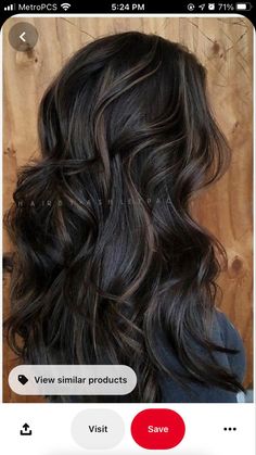 Subtle Dark Balayage, Dark Hair With Definition, Dark Brown With Black Lowlights, Dark Lowlights For Brunettes, Brunette With Black Lowlights, Dark Brown To Black Hair, Black Hair Subtle Balayage, Dark Brown With Black Highlights, Brunette With Black Highlights