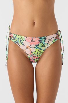 Head to the beach in this sweet and stylish bikini bottom. It has a strappy side tie design, allover print and skimpy rear coverage fit. O'Neill Women's bikini bottom Skimpy rear coverage Strappy lace-up tie side Allover print 82% Recycled Polyamide, 18% Elastane | O'Neill Women's Bella Tropical Jensen Skimpy Bottoms in Faded, Size XS, Elastane/Polyamide Multicolor Floral Print Tie-side Bottoms, Tropical Multicolor Tie-side Bottoms, Fitted Tropical Tie-side Bottoms, Fitted Floral Print Tie-side Bottoms, Fitted Tropical Multicolor Bottoms, Fitted Multicolor Tropical Bottoms, Multicolor Fitted Tie-side Bottoms, Fitted Multicolor Tie-side Bottoms, Tropical Green Fitted Bottoms