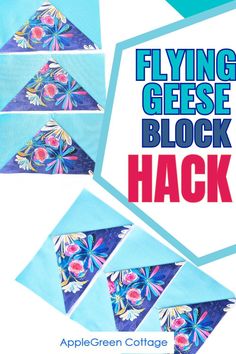 the flying geese block has been made with paper