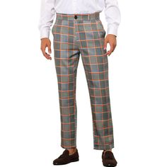 Lars Amadeus Business Plaid Dress Pants for men feature a checked pattern and classic fit, offering a flat front and zipper closure. These trousers are designed for a business style, making them versatile and easy to create a stylish look. Soft and lightweight, they provide comfort all day and are suitable for all seasons and everyday wear. Dress Pants For Men, Slim Fit Chino Pants, Pattern Pants, Plaid Dress Pants, Slim Fit Dress Pants, Business Style, Slim Fit Chinos, Mens Dress Pants, Slim Fit Dresses