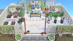 Plant Shop Acnh Ideas, Acnh Villager Flower Arrangements, Animal Crossing Florist Shop, Flower Shop Acnh Design, Acnh Florist Shop, Animal Crossing Flower Shop Ideas, Acnh Flower Shop Ideas, Acnh Flower Shop Design Code, Acnh Garden Shop