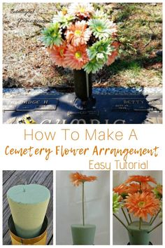 how to make a cemetery flower arrangement