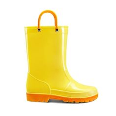 BOCCA kids rain boots are made of chunky handles and waterproof PVC for durability; Fun colors and cartoon patterns for children to choose from, children can feel happy in rainy days. Size: 4.  Color: Yellow.  Gender: female. Yellow Rain Boots, Kids Rain Boots, Kids Rain, Feel Happy, Toddler Shoes, Rainy Days, Toddler Girls, Kid Shoes, Size 13