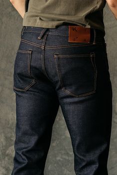 Our premium denim is inspired by the classic vintage blue jean. Our Premium Japanese 4-Way Stretch Selvedge denim story starts in Japan where our fabric is developed at one of the oldest denim mills. We blend a unique 4 way stretch material with selvedge denim to create a specific amount of stretch and comfort you wouldn’t typically get with selvedge denim. This 360 degree of stretch gives the wearer comfort from every angle no matter what they are doing. Our 4-Way Stretch selvedge fabric is wea Denim Outfit Men, Raw Denim Jeans, Raw Jeans, Chino Pants Men, Japanese Denim, The Pen, Selvedge Denim, Raw Denim, Business Casual Men