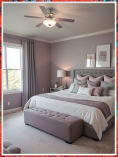 Transform your bedroom into a serene sanctuary with these 10 relaxing master bedroom decor ideas. From soothing color palettes to cozy textures, discover how to create the perfect ambiance for ultimate relaxation. Get inspired and bring tranquility to your space with these stunning decor tips. Mauve Bedroom, Lilac Bedroom, Lavender Bedroom, Purple Bedroom Decor, Purple Bedrooms, Calming Bedroom, Purple Bedroom, Purple Rooms, Relaxing Bedroom