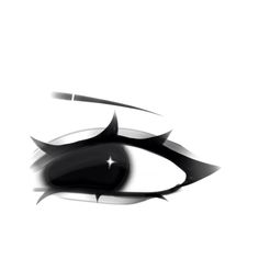 an eye with black and white lines on it