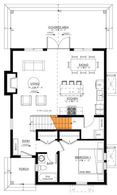 the floor plan for an apartment with two separate rooms