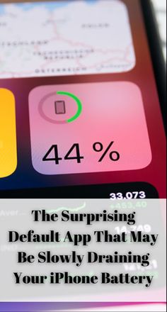 the text reads, the surprising defati app that may be slowly draining your iphone battery