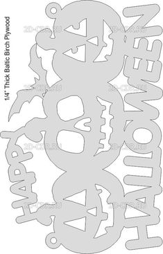 a cutout of the word happy new year with an image of skulls and bones on it