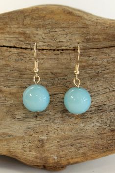 Single Bead Earrings, Carolina Blue - Elise Simple Bead Earrings, Single Bead, Earring Trends, Blue Jewelry, Carolina Blue, Bead Earrings, Selling Jewelry, Diy Earrings, Cute Jewelry