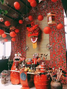 Chinese Lunar New Year Decoration, Autum Decorations, Lunar New Year Decoration, Stall Decorations, Chinese Style Interior, Japanese Party