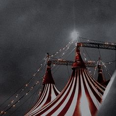 an image of a circus tent with lights on it