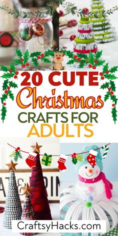 Christmas Crafts for Adults Diy Christmas Decorations Crafts, Seniors Christmas Crafts, Diy Crafts To Give As Gifts, Super Saturday Christmas Crafts, Winter Arts And Crafts For Adults, Winter Crafts For Elderly, Winter Crafts For Seniors Assisted Living, Elderly Christmas Activities, Christmas Crafts Diy Projects For Adults