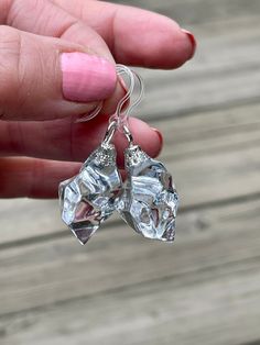 "If you have metal allergies, then I handmade these beautiful, Unique Ice Cube earrings just for you. These earrings come with a plastic hook for your sensitive ears. These measure approx. 1 and a half inches long. \"1.5 inches\" My plastic hooks come in 3 sizes, large 15mm, small 11mm, and small 11mm \"huggie\" as I call them because they hug the earlobe. If you have thicker earlobes or your piercing is higher up on the lobe choose large. if you have small earlobes or if your piecing is low the Cube Earrings, Have Metal, Plastic Hooks, Unique Gifts For Her, Silver Accents, Sensitive Ears, Ice Cube, Hook Earrings, Allergies