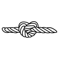 a black and white line drawing of a knot on top of each other, with one knot in the middle