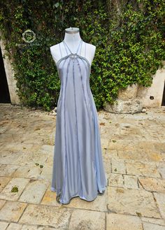 Viking Nightgown, Ariel Silver Dress, Padme Blue Dress, Padme Amidala Nightgown, Regency Era Nightgown, Padme Nightgown, Dorne Dress, Padme Dress, Fantasy Nightgown